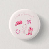 Letzte Disco Rodeo Bachelorette Week-end Party Button (Vorderseite)