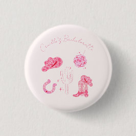 Letzte Disco Rodeo Bachelorette Week-end Party Button
