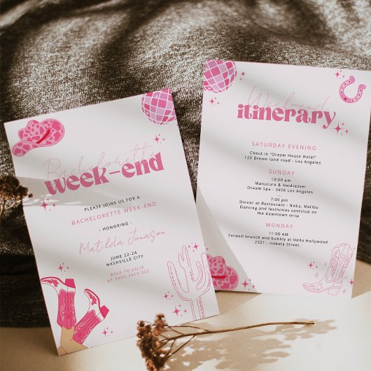 Letzte Disco Rodeo Junggeselinnen-Abschied Einladu Einladung