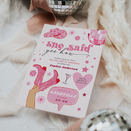 Letzte Disco Rodeo Junggeselinnen-Abschied Nash Ba Einladung