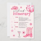 Letzte Disco Rodeo Junggeselinnen-Abschied Nash Ba Einladung (Rückseite)