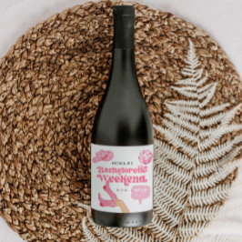 Letzte Disco Rodeo Junggeselinnen-Abschied Schaumweinetikett