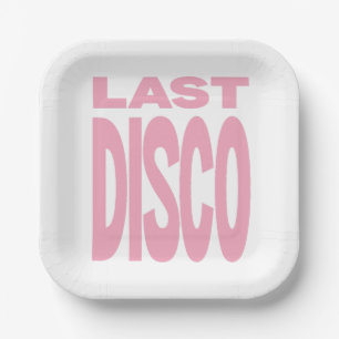 Letzte Disco Rosa Junggesellinnenabschied Hochzeit Pappteller
