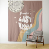 Letzte Disko 70er Retro Groovy Bachelorette Wochen Wandteppich (Beispiel)