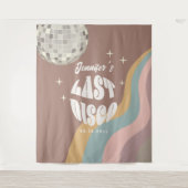 Letzte Disko 70er Retro Groovy Bachelorette Wochen Wandteppich (Vorderseite)