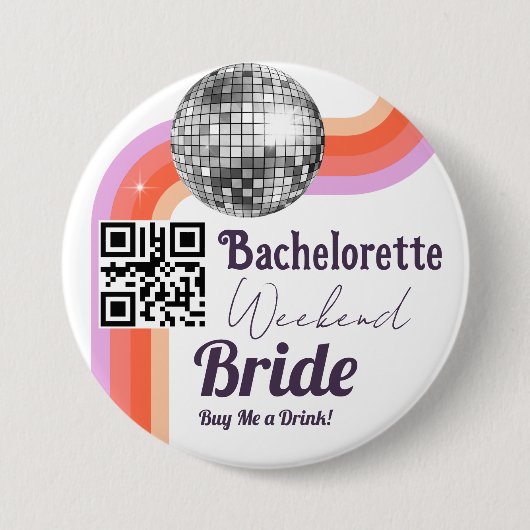 Letzte Disko Bachelorette Weekend Schaltfläche Button (Vorderseite)