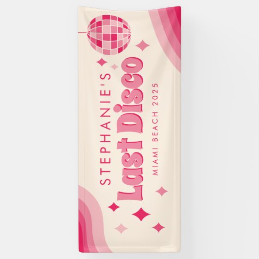 Letzte Disko-Junggeselinnen-Abschied-Banner Banner (Vertikal)