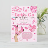 Letzte Disko Rodeo Bachelorette Wochenende Nash Ba Einladung (Stehend Vorderseite)