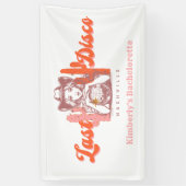 Letzte Disko Rosa Cowgirl Junggeselinnen-Abschied Banner (Vertikal)