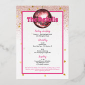 Letzte Diskothek am Wochenende Junggeselinnen-Absc Folieneinladung (Rückseite)