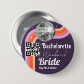 Letzte Diskothek Bachelorette Button (Vorne & Hinten)