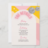 Letzte Diskothek Bachelorette Einladung (Vorderseite)