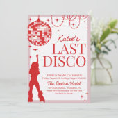Letzte Diskothek Bachelorette Einladung (Stehend Vorderseite)