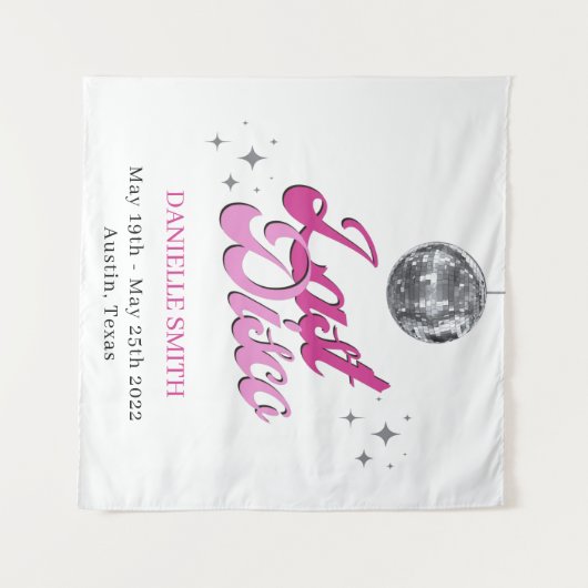 Letzte Diskothek Bachelorette Theme Ball Foto Hint Wandteppich (Vorderseite (Horizontal))