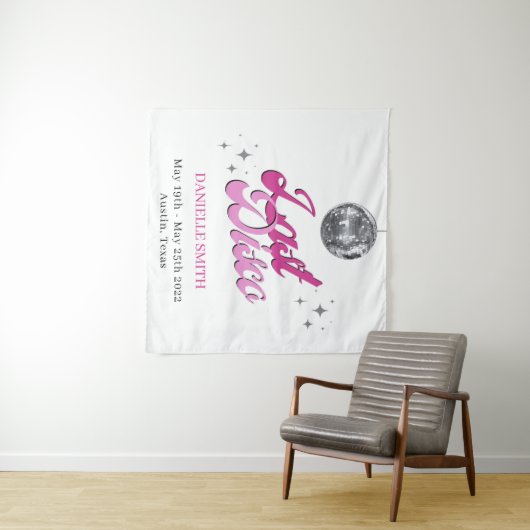 Letzte Diskothek Bachelorette Theme Ball Foto Hint Wandteppich (Beispiel (Horizontal))