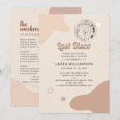 Letzte Diskothek Bachelorette Wochenende Party Einladung (Vorne/Hinten)