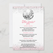 Letzte Diskothek Rosa Bachelorette Wochenende Einladung (Rückseite)