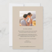 Letzte Editable Color Wedding Ankündigung (Rückseite)