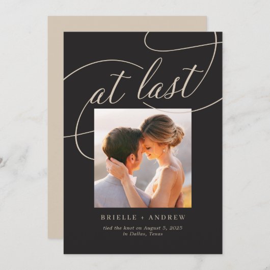 Letzte Editable Color Wedding Ankündigung (Vorne/Hinten)