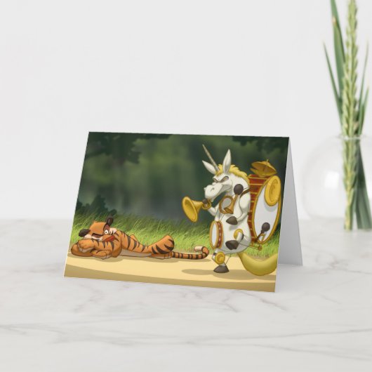 Letzte Einhornkarte (Leerseite innen) Karte (Vorderseite)