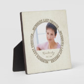 Letzte Erinnerungen - Benutzerdefiniertes Foto/Nam Fotoplatte (Vorderseite)