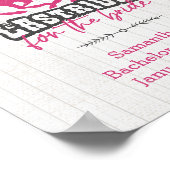 Letzte Fahrt mit dem Bride Poster in Pink (Ecke)