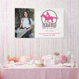 Letzte Fahrt mit Pink für das Bride-Banner Banner