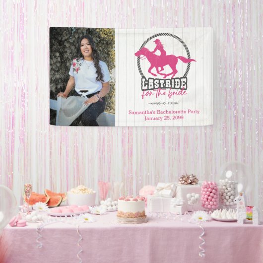 Letzte Fahrt mit Pink für das Bride-Banner Banner (Party)