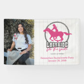 Letzte Fahrt mit Pink für das Bride-Banner Banner (Horizontal)