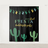 Letzte Fiesta Cactus Bachelorette Foto Hintergrund Wandteppich (Vorderseite)