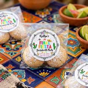 Letzte Fiesta Mexicana-Junggesellinnen-Abschiedspa Runder Aufkleber