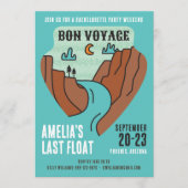 Letzte Float-Junggesellinnen-Abschiedsparty-Wochen Einladung (Vorderseite)