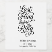 letzte Flut zur Ringtypografie - Eleganter Charme Weinetikett (Einzelnes Label)