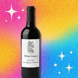 letzte Flut zur Ringtypografie - Eleganter Charme Weinetikett