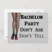 Letzte Flying-Fit-Bachelor-Party Einladungspostkarte (Vorne/Hinten)