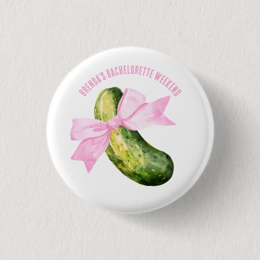 Letzte Gurke, die sie jemals kitzeln wird Junggese Button (Vorderseite)