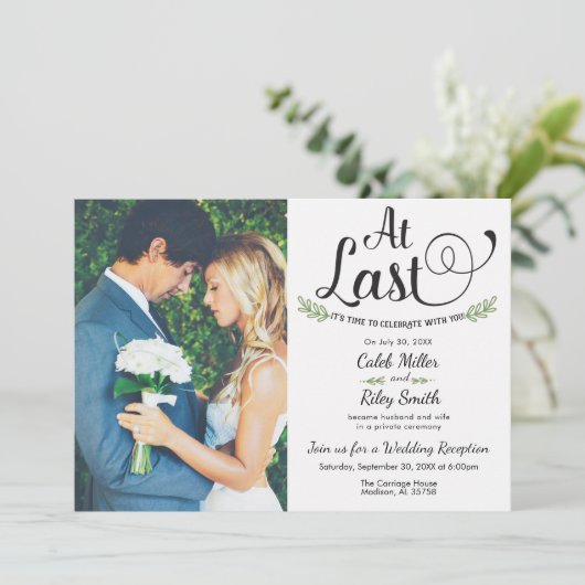 Letzte Hochzeit Einladung (Stehend Vorderseite)