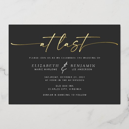 Letzte horizontale Einladung (Vorderseite)