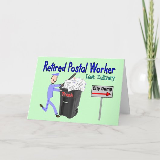 Letzte Lieferung an einen Postarbeiter Karte (Vorderseite)