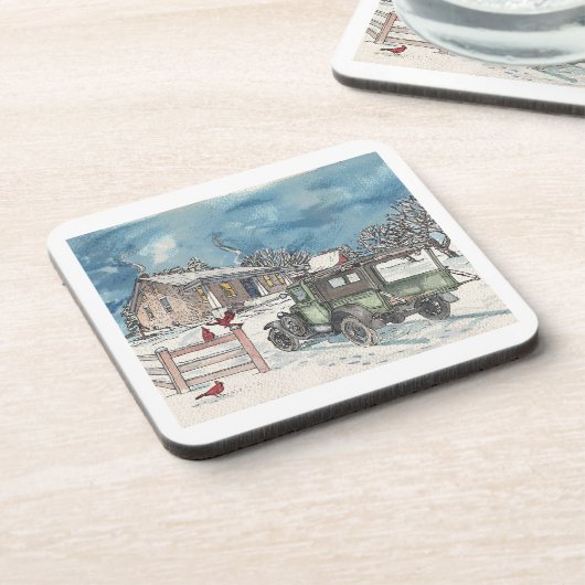 Letzte Lieferung von Holz Getränkeuntersetzer (Linke Seite)