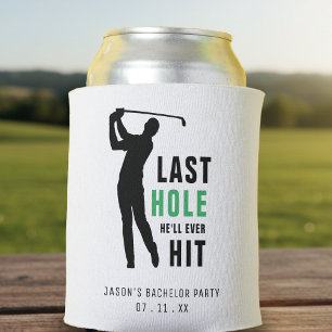 Letzte Loch Golf Swing Junggesellenparty Weiß Dosenkühler