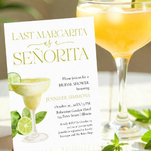 Letzte Margarita als Señorita Lemon Brautparty Einladung