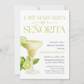 Letzte Margarita als Señorita | Lemon Brautparty Einladung (Vorderseite)