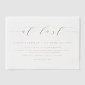 Letzte Minimalistische Skripthochzeit Pergament Einladungen (Vorderseite)