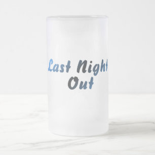 Letzte Nacht (blau) Mattglas Bierglas