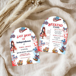 Letzte Nacht der Unabhängigkeit 4. von Bachelorett Einladung