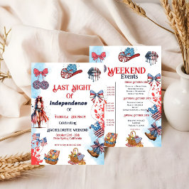 Letzte Nacht der Unabhängigkeit 4. von Bachelorett Einladung