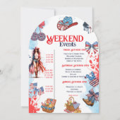 Letzte Nacht der Unabhängigkeit 4. von Bachelorett Einladung (Rückseite)