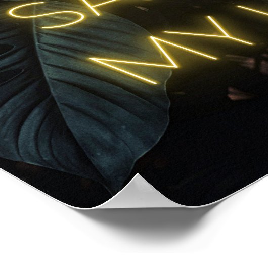 "Letzte Nacht hat ein DJ mein Leben gerettet" Text Poster (Ecke)