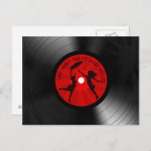 Letzte Nacht Rettete der DJ meinen Life Vinyl Reco Postkarte (Vorne/Hinten)